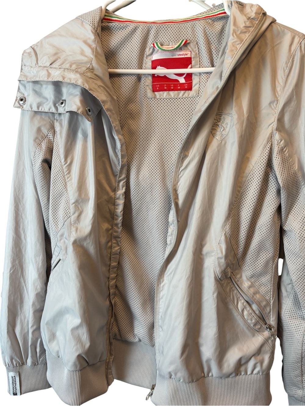 Puma Ferrari Light Gray Women's Bomber Jacket